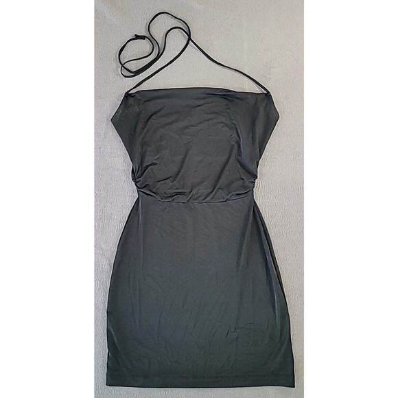Urban Outfitters Knit Black Halter Mini Dress Small – Festival / Y2K - Picture 1 of 8